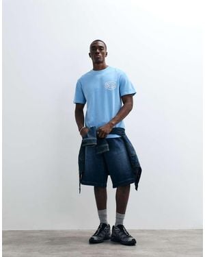 Deus Ex Machina Shield Garment Dyed T-shirt - Blue