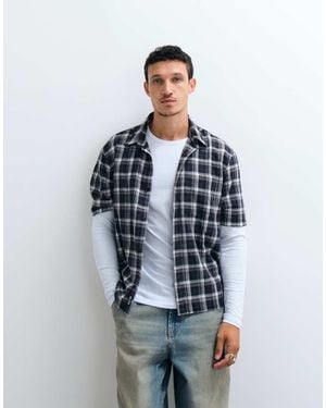 Hollister Boxy Short Sleeve Shirt - Blue