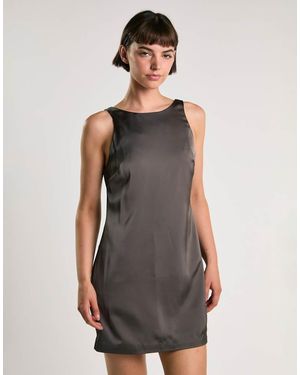 Glamorous Boat Neck Mini Shift Dress - Grey