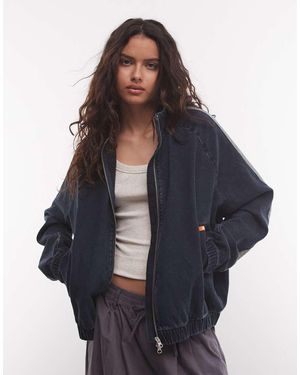 Collusion Giacca Di Jeans Squadrata Con Profili Sportivi - Blu