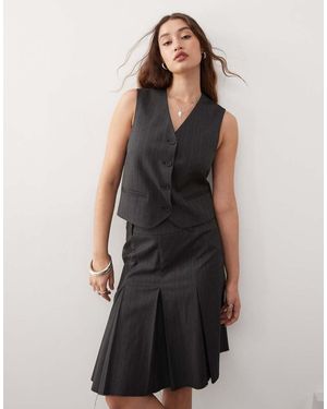 Weekday Mica Co-Ord Waistcoat Vest - Black