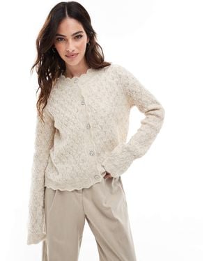 Aware Gilet texturé festonné - crème - Neutre