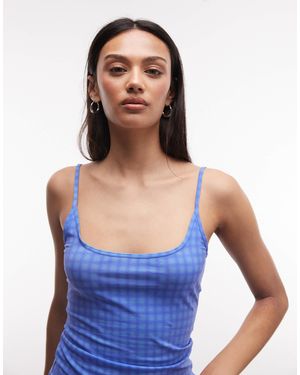 Monki Scoopneck Vest Co-ord - Blue