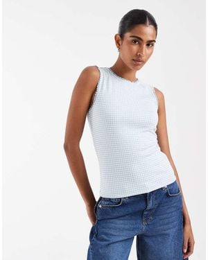 Gap Gingham Checked Vest - White