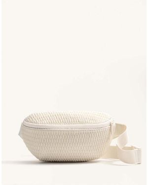Oysho Padded Textured Belt Bag - Natural