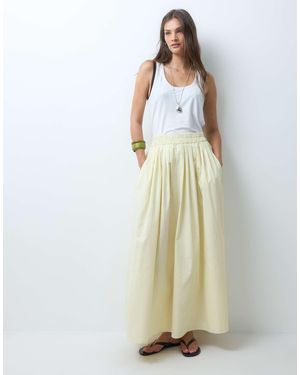 ASOS Asos design tall midirock mit elastischem bund - Weiß