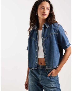 Levi's Camisa Vaquera De Corte Cuadrado Logan De - Azul