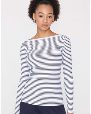Tezenis Top Long Sleeve Boat Ribbed Cot.Rigata - Blue