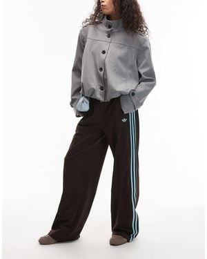 adidas Originals Pantalones De Chándal Marrones Y Azul Hielo De Corte Suelto Firebird De - Gris
