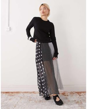 Reclaimed Vintage Maxi Sheer Skirt - Multicolour