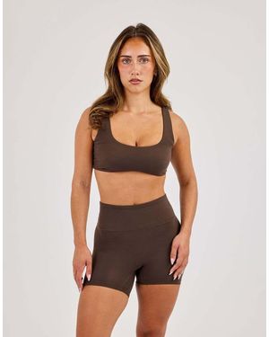 CERNUCCI Classic Scoop Neck Bralet - Brown