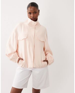 Gina Tricot – hochgeschlossene cargojacke - Natur