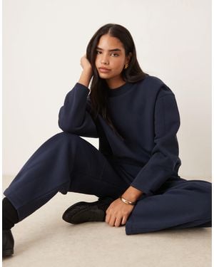 ASOS Premium 500gsm Cocoon Sleeve Sweatshirt - Blue