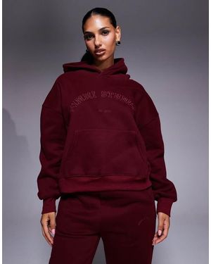SIMMI Maeve Varsity Slogan Hoodie - Red