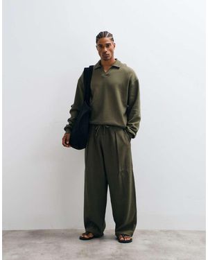 ASOS Geribbelde Oversized Ballonjogger - Groen