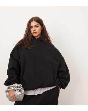 ARRANGE Curve Oversized Premium Heavyweight Hoodie - Black