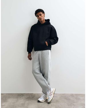 ASOS Sudadera Con Capucha Extragrande En Tejido Estilo Neopreno Negra - Negro