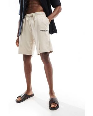 Jack & Jones Losvallende Sweatshort - Naturel