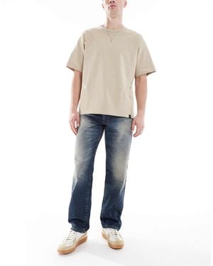 ASOS Jean droit teinté - moyen délavé - Bleu