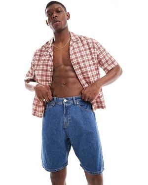 JJ Rebel Pantalones Cortos Vaqueros Azules Sueltos De Corte Medio De
