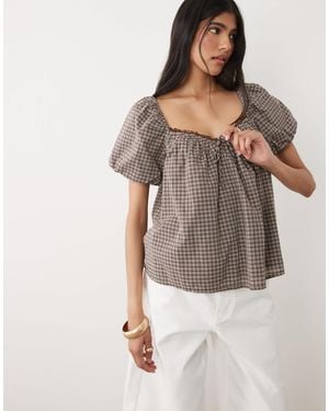 Cotton On Daydream Babydoll Top - Brown