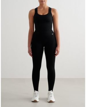 Aim'n Ribbed Seamless High Support Bralette - Black