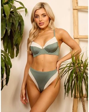 Wolf & Whistle X Isabella Whittingham Underwire Bikini Top - Green