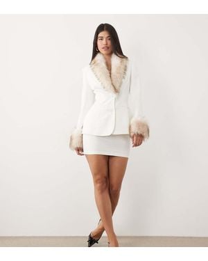 Kaiia Exclusive Tailored Mini Skirt Co-Ord - White
