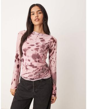 JJXX Long Sleeve Mesh Top - Red