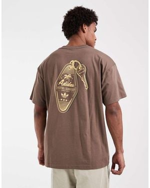 adidas Originals Hotel Key Graphic T-shirt - Brown