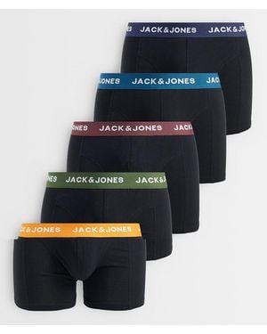 Jack & Jones Pack De 3 Bóxers Con Cintura Elástica En Contraste En - Azul