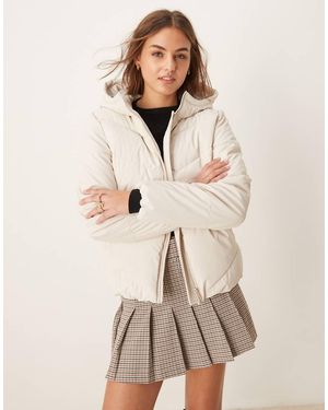 Jdy Kort Gewatteerd Puffer Jack - Naturel
