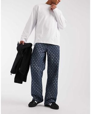 adidas Originals Monogram Loose Fit Jeans - White