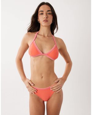 Mango Teen - bikini à surpiqûres - et orange - Rouge