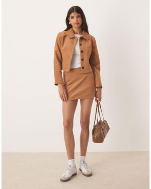 Glamorous Low Rise Mini Skirt - Natural