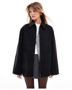 ASOS Top Collar Harrington Jacket - Black