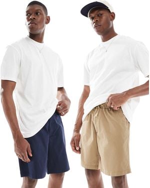 Jack & Jones 2 Pack Chino Shorts - White