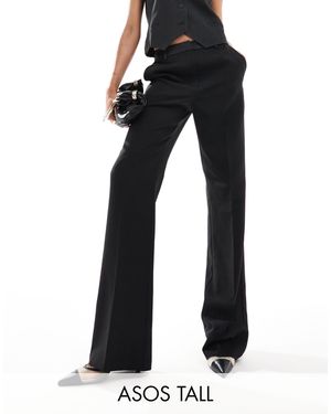 ASOS Asos design tall – gerade geschnittene, elegante smoking-hose - Schwarz