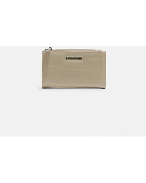 Stradivarius Basic Mock Croc Wallet - Natural