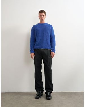 TOPMAN Relaxed Fit Tuxedo Trouser - Blue
