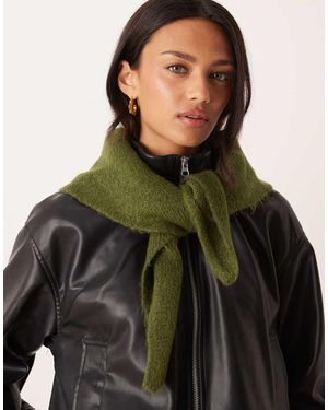 ASOS Bufanda Bosque Triangular De Punto De - Verde