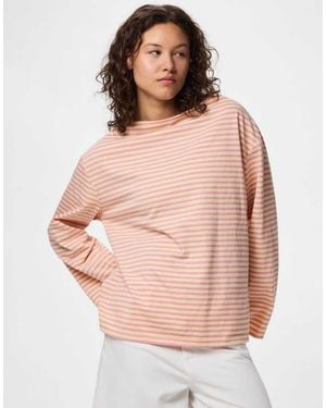 Pieces Long Sleeved Top - Natural
