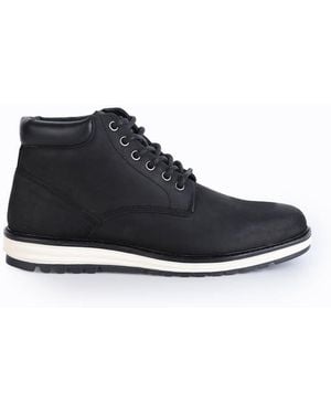 Thomas Crick Wells Leather Chukka Lace-Up Boots - Black