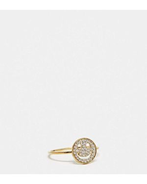 SEOL + GOLD Seol + 18ct Vermeil Smile Cubic Zirconia Ring - Metallic