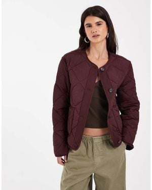 ONLY Giacca Trapuntata Color Bordeaux Scuro - Marrone