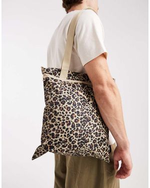 PUMA Bolso Tote Con Estampado De Leopardo Llamativo De - Blanco