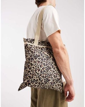 PUMA Pop Leopard Print Tote Bag - White