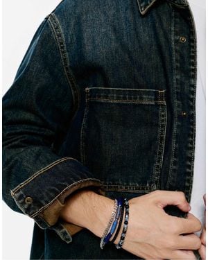 Pull&Bear – 4er-pack armbänder - Schwarz