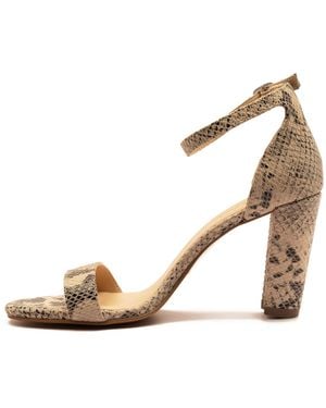 OFF THE HOOK – mayfair – sandaletten aus leder mit hohem blockabsatz - Natur