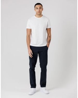 French Connection Cotton Stretch Five-Pocket Regular Fit Chino Trousers - White